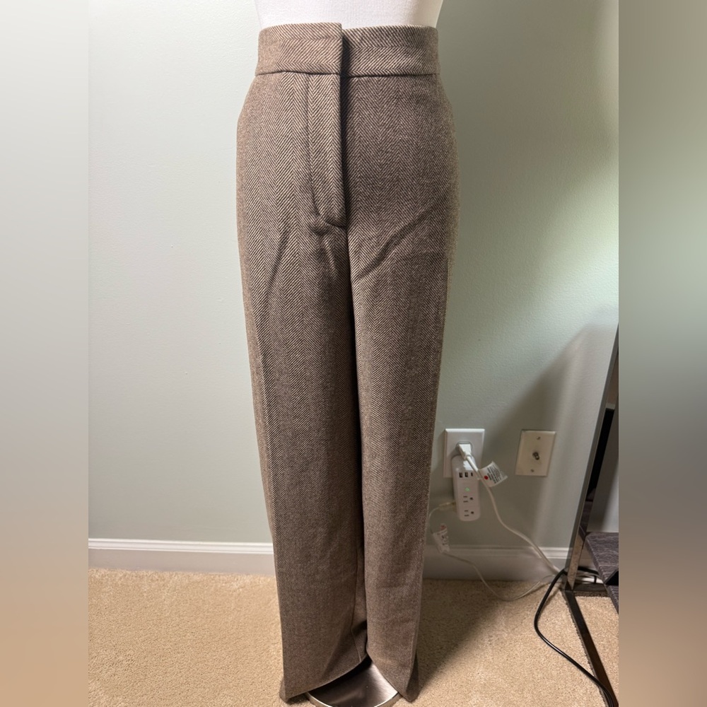 Chicos Black Label Tweed Wide Leg Trousers Size 14 NWT